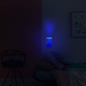 Paquete de 2 luces nocturnas LED enchufables de 0.5 W con sensor de atardecer a amanecer, color azul LN23