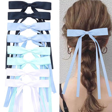 Cargar imagen en el visor de la galería, Lazos para el pelo con colas largas, a22 clips y pasadores para accesorios de mujer
