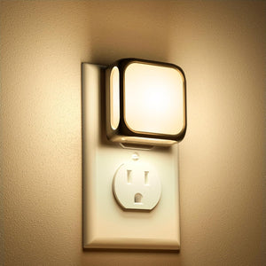 KINDEEP Paquete de 2 luces LED de noche para baño enchufables a la pared A19