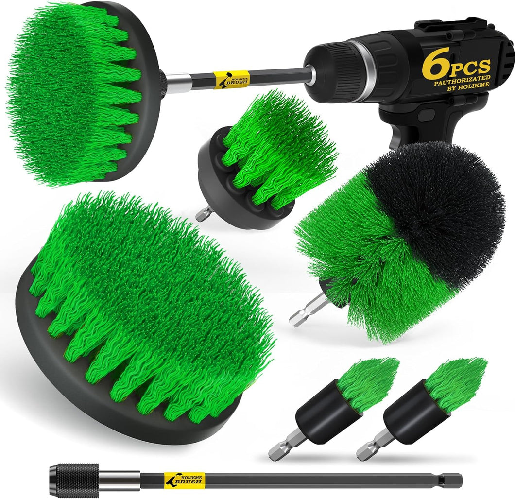 Holikme Juego de 6 cepillos de limpieza para taladro, A24