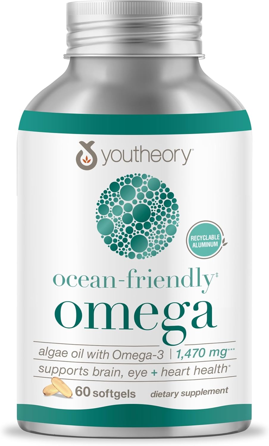 Cápsulas blandas de algas veganas Omega 3 - con EPA y DHA - Salud del corazón, ojos y cerebro