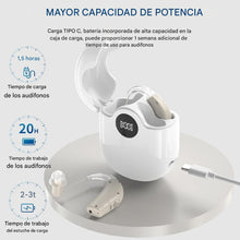 Cargar imagen en el visor de la galería, Audífonos amplificador auditivo recargable con cancelación de ruido
