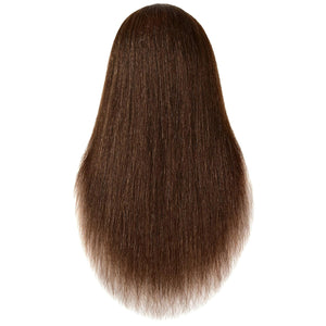 Cabeza de maniquí con cabello 100%humano coje color 30 pulgadas