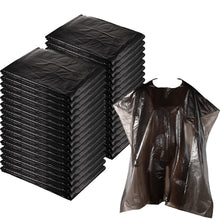 Cargar imagen en el visor de la galería, 100 delantal desechables de plastico negro o transparente
