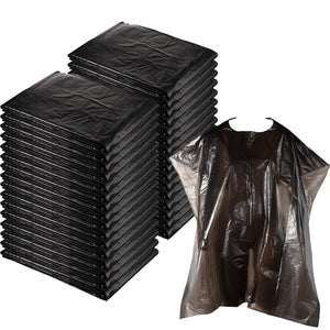 100 delantal desechables de plastico negro o transparente