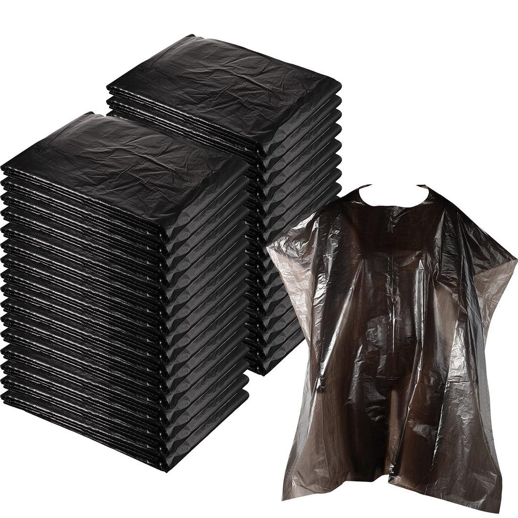 100 delantal desechables de plastico negro o transparente