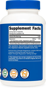Nutricost Glicinato de magnesio 420 mg, 120 cápsulas a24