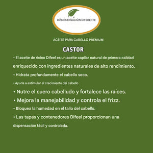 Aceite de ricino natural para el crecimiento del cabello, 2.5 onzas
