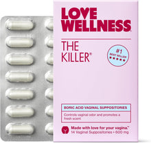 Cargar imagen en el visor de la galería, Love Wellness The Killer, 14 supositorios de ácido bórico,
