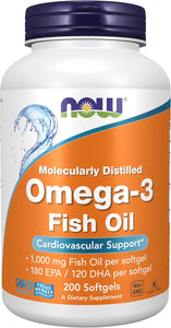 NOW Suplementos, Omega-3 1,000mg