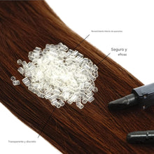 Cargar imagen en el visor de la galería, Extensiones de cabello transparentes retráctiles – Plástico forrado con pegamento de queratina para I-Tip
