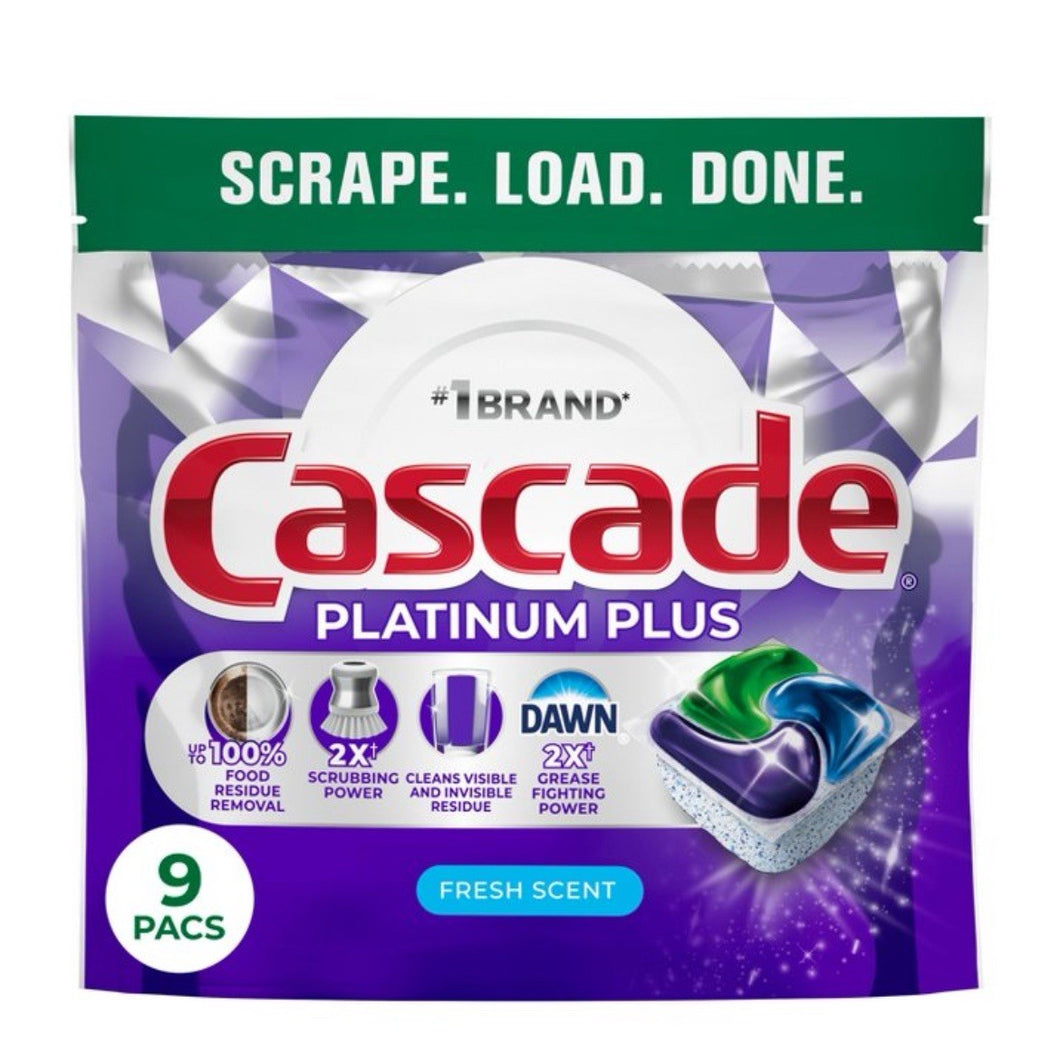 Detergente para lavavajillas con acción, Cascade Platinum Plus- Aroma fresco