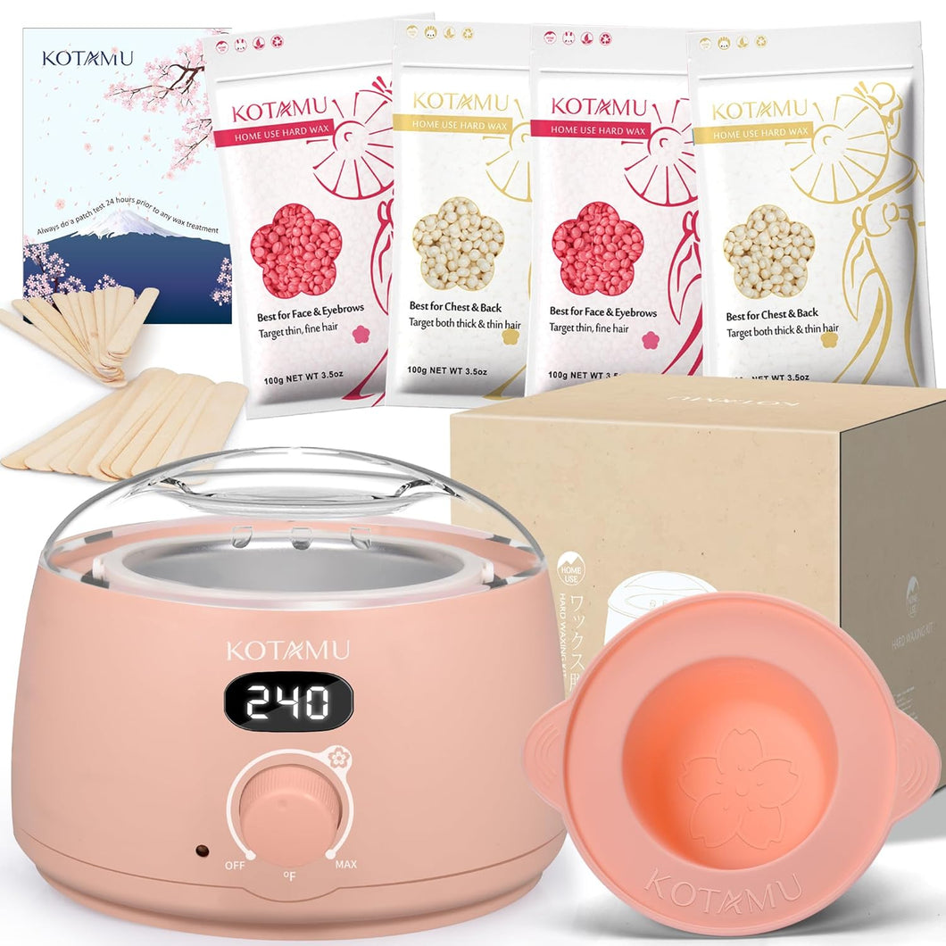 Kit de cera digital rosa para depilación para mujeres y hombres