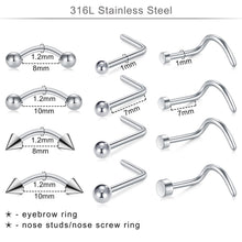 Cargar imagen en el visor de la galería, JIESIBAO Juego de 66-113 piercings mixtos para todos los piercings  Q1
