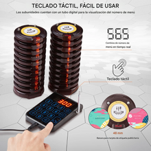Cargar imagen en el visor de la galería, Sistema de buscapersonas para restaurantes, señal inalámbrica de cola de espera con alcance de 500 m
