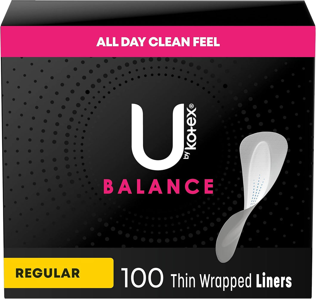 U por Kotex Barely There protectores, absorción liviana, sin perfume A24