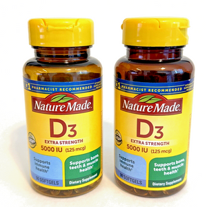 Vitamina D3 extra fuerte 5000 UI para huesos, dientes, músculo e inmunidad, 180 cápsulas