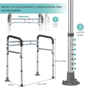 Barandillas de seguridad para inodoro ajustable