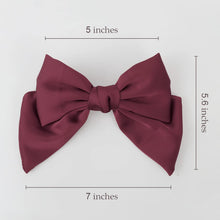 Cargar imagen en el visor de la galería, Accesorios para el cabello con lazo de satén a21 , pasadores grandes de color rojo y negro
