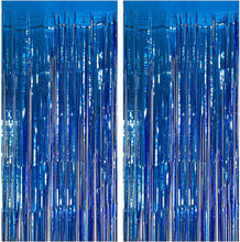 Cargar imagen en el visor de la galería, K.E.J. Paquete de 2 cortinas de tiras metálicas/oropel
