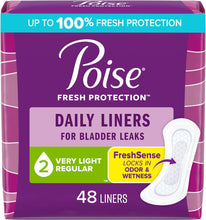 Cargar imagen en el visor de la galería, Poise Forros diarios, protectores para incontinencia, 2 a24
