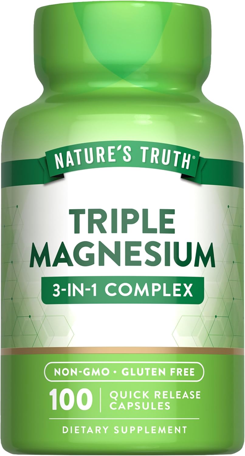 Complejo triple de magnesio | 100 cápsulas de óxido de magnesio, a24