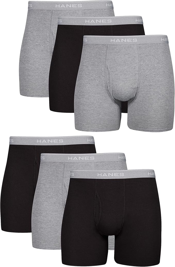 Hanes Calzoncillos tipo bóxer para hombre, Q1