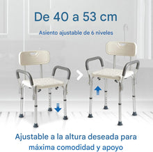 Cargar imagen en el visor de la galería, Silla médica de ducha de montaje sin herramientas, para spa
