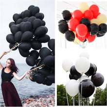 Cargar imagen en el visor de la galería, 110 globos negros de 12 pulgadas (30.48 cm), de látex
