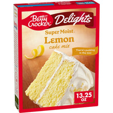 Cargar imagen en el visor de la galería, Betty Crocker Delights Mezcla de pastel de limón súper húmedo, 13.25 onzas
