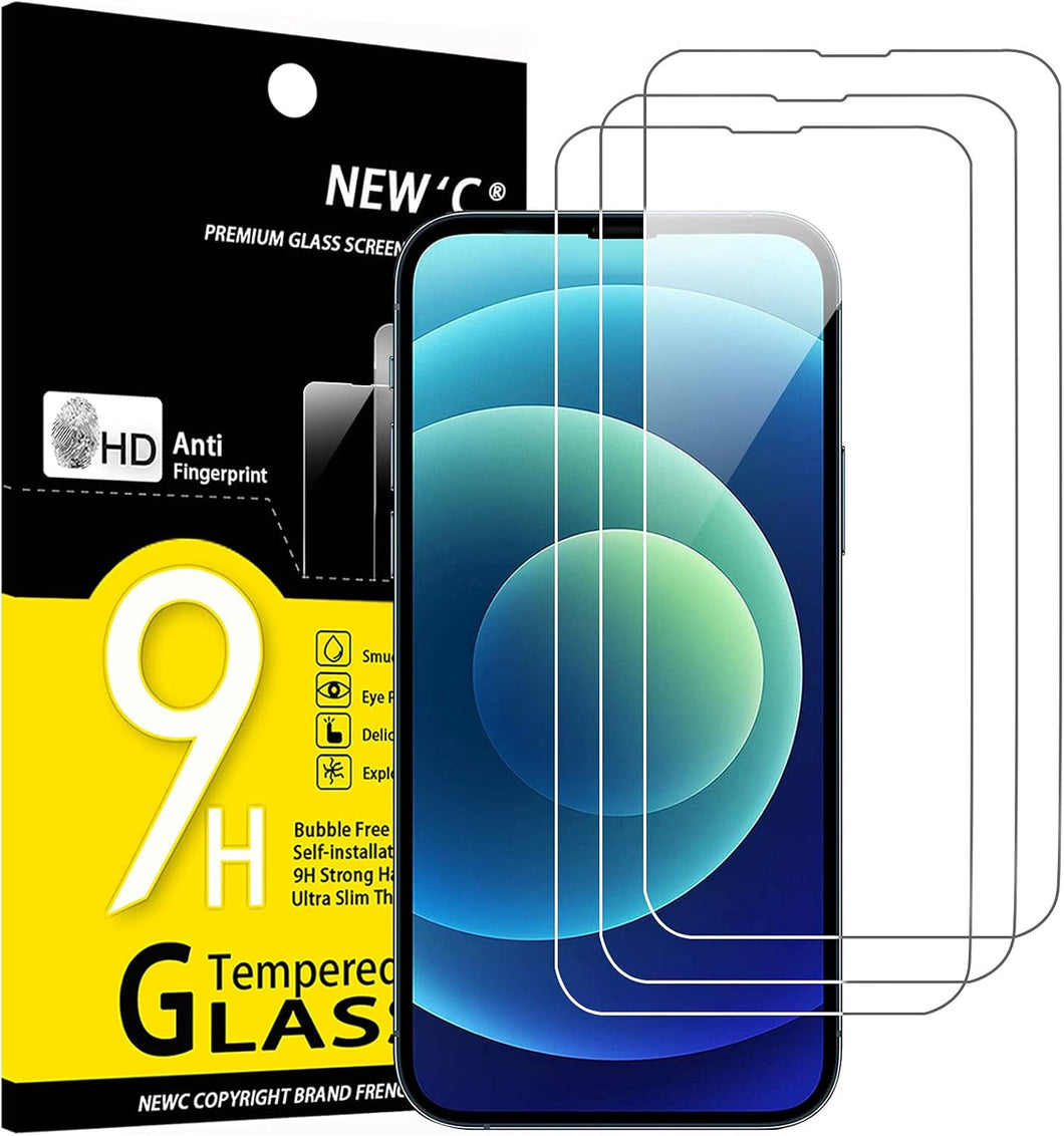 NEW'C Paquete de 3 protectores de pantalla de vidrio templado diseñados para iPhone 14, a24