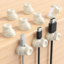 Cargar imagen en el visor de la galería, Paquete de 9 clips magnéticos para cables, soporte de cable ajustable para gestión de cables debajo del escritorio, a22
