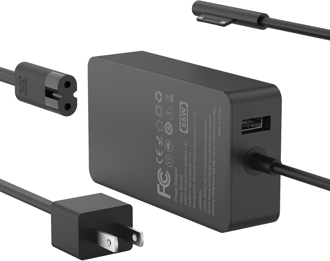Cargador de portátil Surface A24 Pro de 65 W para Microsoft Surface Pro