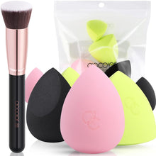 Cargar imagen en el visor de la galería, Docolor 6+1 esponjas de maquillaje con cepillo de base, esponja de belleza  a21
