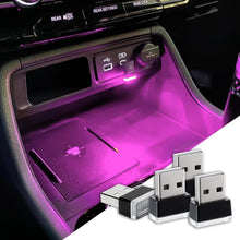 Cargar imagen en el visor de la galería, Deemars - 2 luces LED USB para interior de coche, luces nocturnas para el coche
