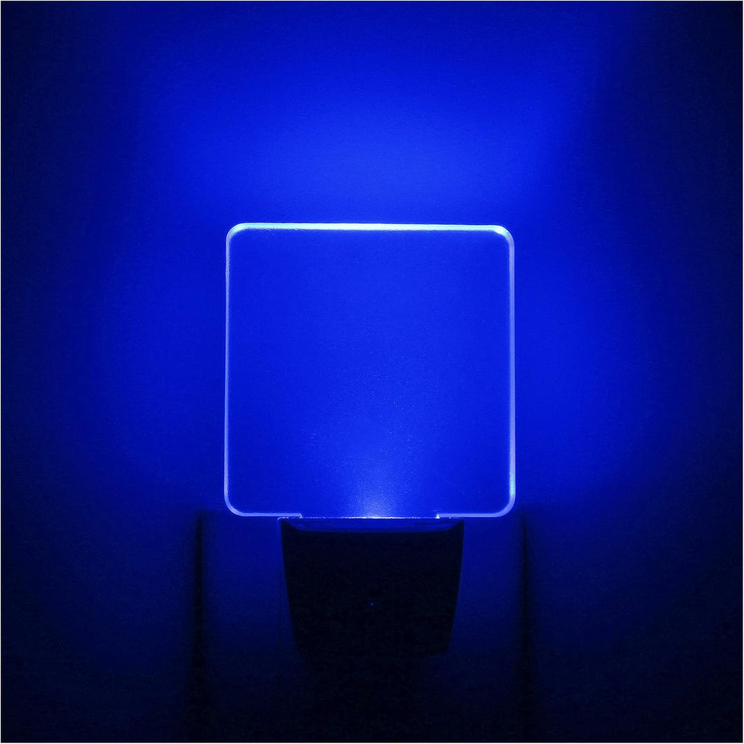 Paquete de 2 luces nocturnas LED enchufables de 0.5 W con sensor de atardecer a amanecer, color azul LN23