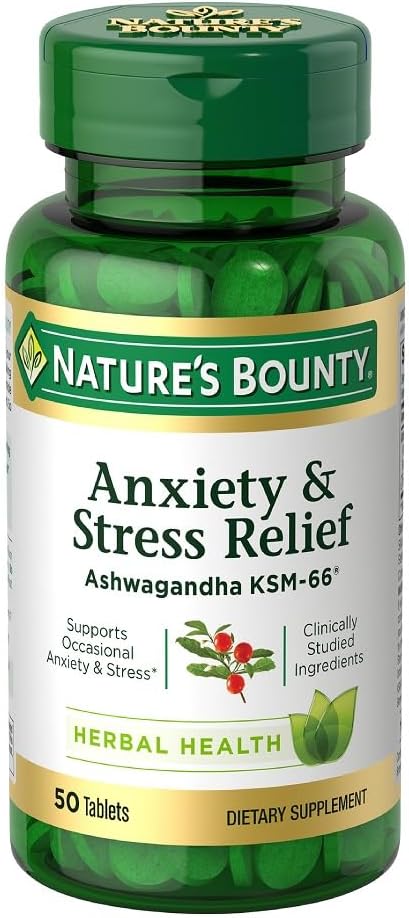 Alivio de la ansiedad y el estrés Ashwagandha KSM 66, L-teanina