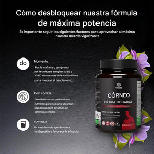 Suplemento de hierba de cabra cachonda de 1000 mg para resistencia 90 cápsulas