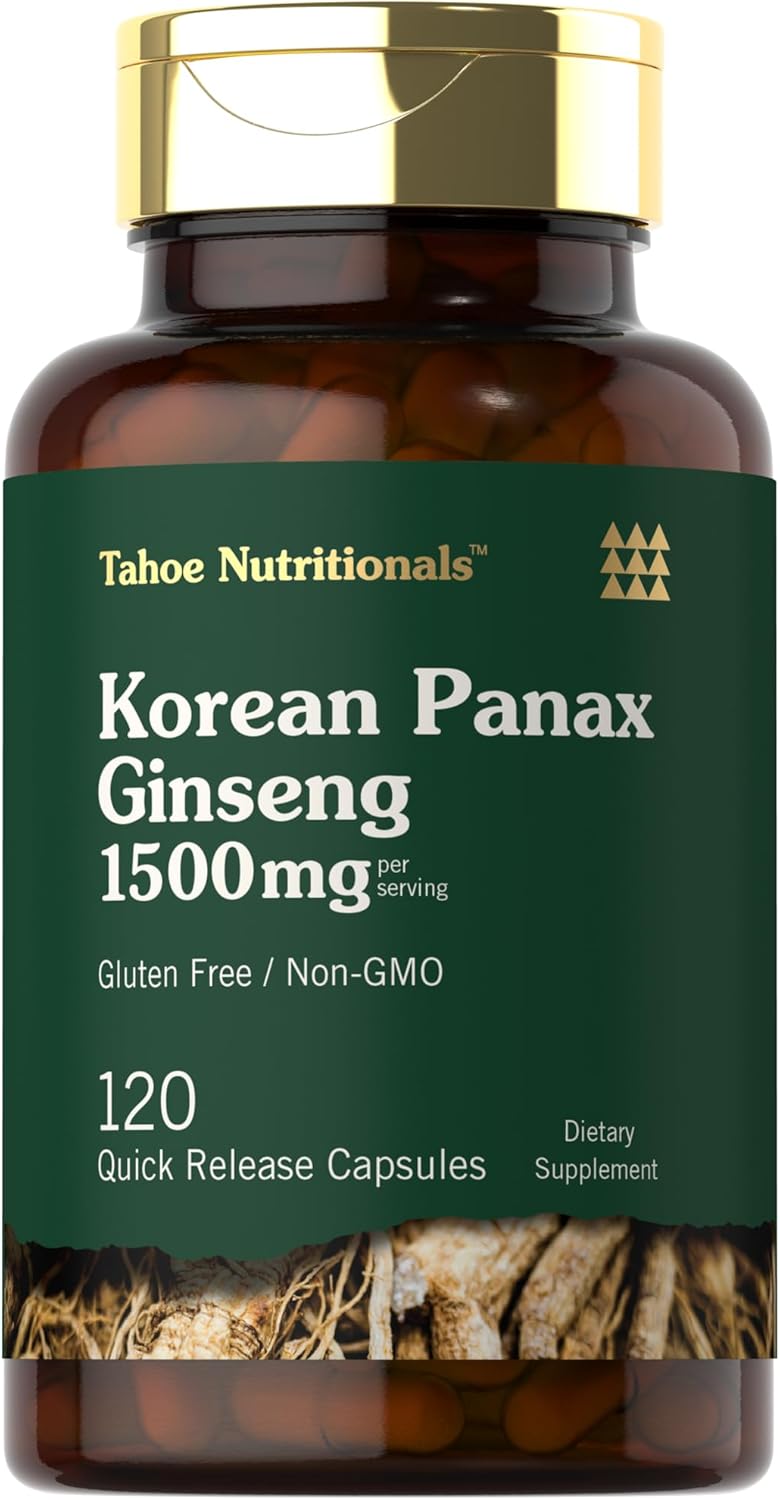 Cápsulas de extracto de ginseng coreano de 1500 mg