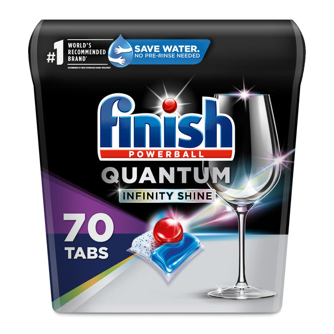 Finish- Limpiador de lavavajillas Quantum Infinity Shine- 70 tabletas