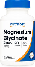 Cargar imagen en el visor de la galería, Nutricost Cápsulas de Glicinato de Magnesio 210 mg
