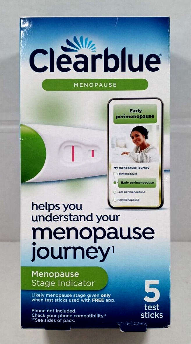 5x Pruebas de Indicador de etapa de menopausia Clearblue