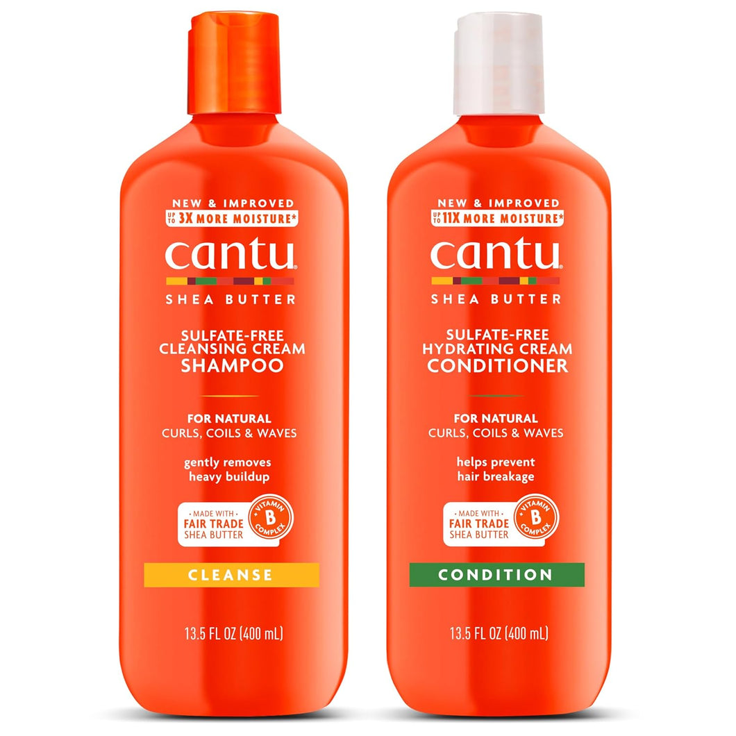 Cantu Paquete de champú y acondicionador en crema sin sulfato, 13.5 onzas líquidas (paquete de 2) A19