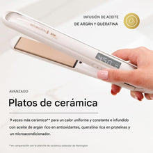 Cargar imagen en el visor de la galería, Plancha alisadora Terapia de Brillo de cabello Remington
