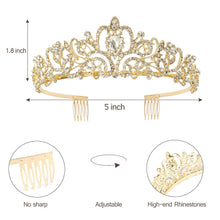 Cargar imagen en el visor de la galería, Tiara de coronas de princesa de cumpleaños para niñas
