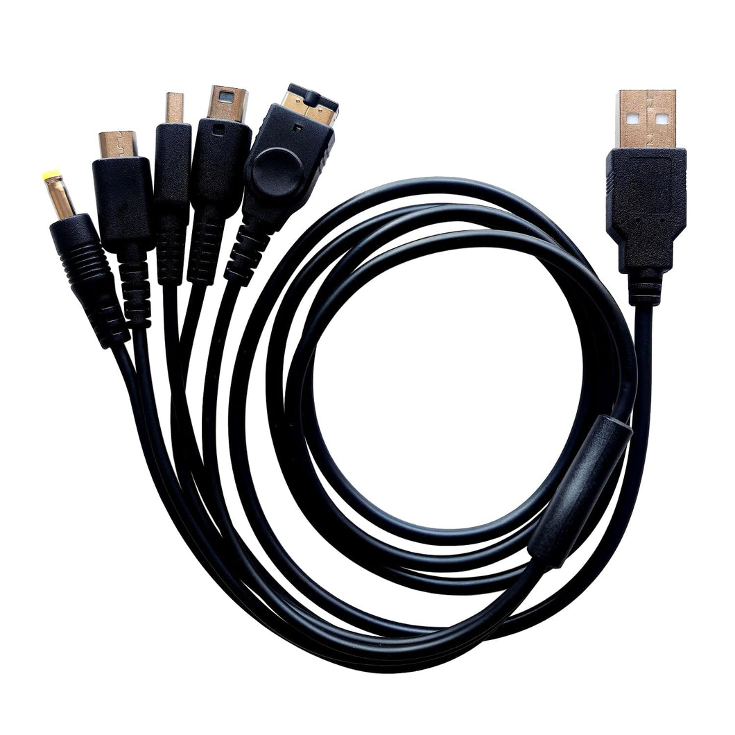 Cable cargador USB 5 en 1 compatible con Nintendo DS
