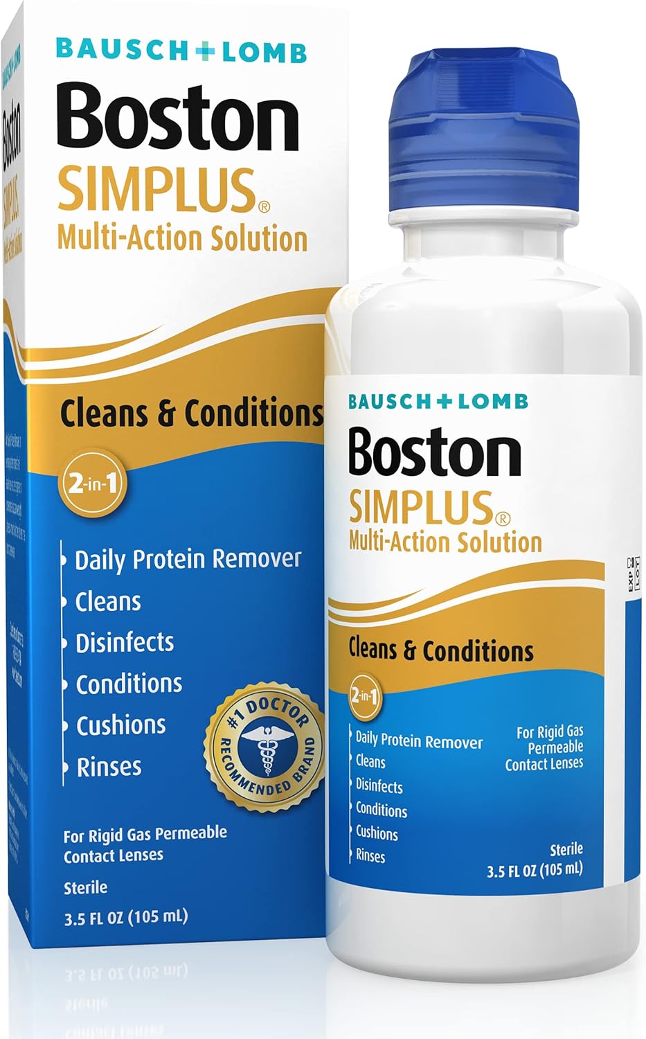 Solución de lentes de contacto, para lentes de contacto permeables al gas, 3.5 Fl Oz A24