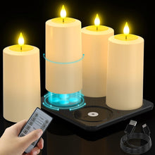 Cargar imagen en el visor de la galería, Velas sin llama recargables SoulBay, paquete de 4 velas LED
