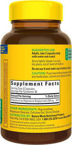 Nature Made Glicinato de magnesio 200 mg por porción a24