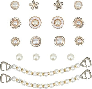 Encantos brillantes para zapatos, decoraciones de zapatos para mujer, cadenas de perlas, accesorios de zapatos rosados, dijes de flores para zapatos, estilo propio a22